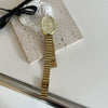 Women's Alloy Watch With Rose Gold Buckle Round Dial And Onion Crown Simple Elegant Retro Leisure Style
