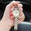 Women's Alloy Waterproof Quartz Watch Business Style Round Dial