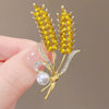 Women's Alloy Wheat Ear Brooch With Electroplating And Natural Style