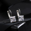 Women's Alloy Zircon Stud Earrings Rhombus Shape Electroplated Fashion Ear Buckles