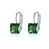 Women's Alloy Zircon Stud Earrings Rhombus Shape Electroplated Fashion Ear Buckles
