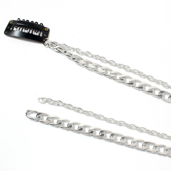 Women's Aluminum Hair Chain Silverplated Tassel Bb Clip Hair Accessories