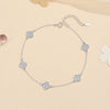 Women's Anklet S925 Sterling Silver Four Leaf Clover Geometric Foot Accessory
