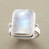 Women's Antique Natural Gem Moonstone Ring Alloy Animals Zodiac Simple Style