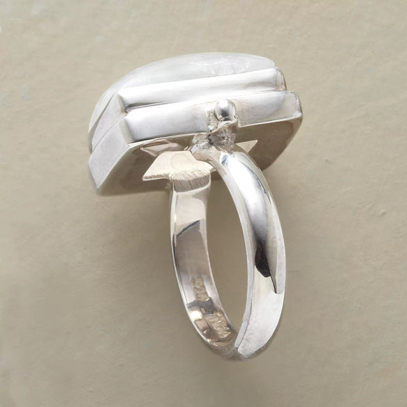Women's Antique Natural Gem Moonstone Ring Alloy Animals Zodiac Simple Style