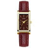 Women's Antique Simple Rectangular Retro Gold Alloy Watch With Belt And Quartz Movement