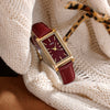 Women's Antique Simple Rectangular Retro Gold Alloy Watch With Belt And Quartz Movement
