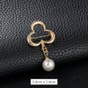 Women's Antislip Alloy Brooch With Flower Pattern And Electroplating Treatment