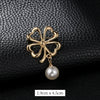 Women's Antislip Alloy Brooch With Flower Pattern And Electroplating Treatment