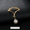 Women's Antislip Alloy Brooch With Flower Pattern And Electroplating Treatment