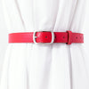 Women’s Artificial Leather Belt With Rectangle Alloy Pin Buckle Solid Color Simple Fashion All Match Decorative Jeans Belt