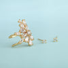 Women's Asymmetric Copper Electroplated Zircon Ear Cuff Clip Earrings With Microinlaid Fashion Jewelry