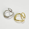 Women's Asymmetrical Face S925 Sterling Silver Ear Clip With Electroplating