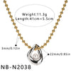 Women's Asymmetrical Geometric Pearlstudded Stainless Steel Necklace With Electroplated Finish Understated And Versatile Regular Chain Jewelry