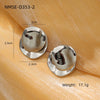 Women's Asymmetrical Round Titanium Steel And Stainless Steel Earrings With Gold And Silver Contrasting Color Geometric Style Electroplated
