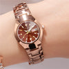 Women's Automatic Movement Watch Alloy Case And Strap Mineral Strengthened Glass Mirror Business Style Luminous Waterproof