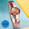 Women's Automatic Movement Watch Alloy Case And Strap Mineral Strengthened Glass Mirror Business Style Luminous Waterproof