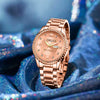 Women's Automatic Movement Watch Steel Case And Strap Round Dial Waterproof Luminous