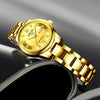 Women's Automatic Movement Watch Steel Case And Strap Round Dial Waterproof Luminous