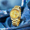 Women's Automatic Movement Watch Steel Case And Strap Round Dial Waterproof Luminous