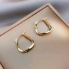 Women's Autumn And Winter Elegant Niche French Earrings Metal Geometric Electroplated Ear Studs