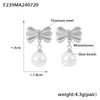 Women's Baroque Imitation Pearl 316L Stainless Steel Gold Plated Retro Bow Geometric Earrings