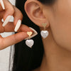 Women's Baroque Pearl Drop Earrings With Electroplated Iron Geometric Design Simple Vintage Fashion Jewelry