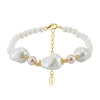 Women's Baroque Pearl S925 Bracelet Electroplated Light Luxury Niche Pink Shell Pearl Jewelry