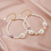 Women's Baroque Pearl S925 Bracelet Electroplated Light Luxury Niche Pink Shell Pearl Jewelry