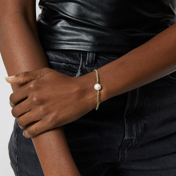 Women's Baroque Specialshaped Copper Pearl Bracelet