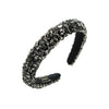 Women's Baroque Style Cloth Headband With Diamond Embellishment Hand Stitched Retro Light Luxury Hair Accessory