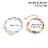 Women's Baroque Style Handknitted Bracelet With Rice Beads And Imitation Pearls And Flower Pattern