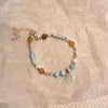 Women's Beaded Alloy Necklace With Geometric Pattern And Electroplating Treatment
