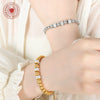 Women's Beaded Bracelet Titanium Steel Geometric Rhinestone Diamondembedded Electroplated