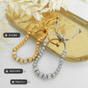 Women's Beaded Bracelet Titanium Steel Geometric Rhinestone Diamondembedded Electroplated