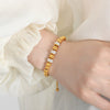 Women's Beaded Bracelet Titanium Steel Geometric Rhinestone Diamondembedded Electroplated
