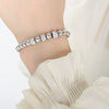 Women's Beaded Bracelet Titanium Steel Geometric Rhinestone Diamondembedded Electroplated