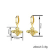 Women's Bee Earrings Copper Minimalist Animal Zodiac Geometric Jewelry