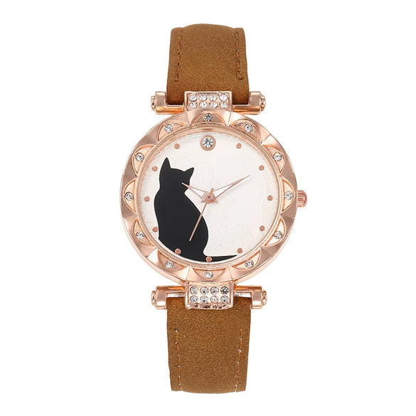 Women's Belt Watch Alloy Case Imitation Leather Strap Stainless Steel Clasp Round Dial Leisure Style