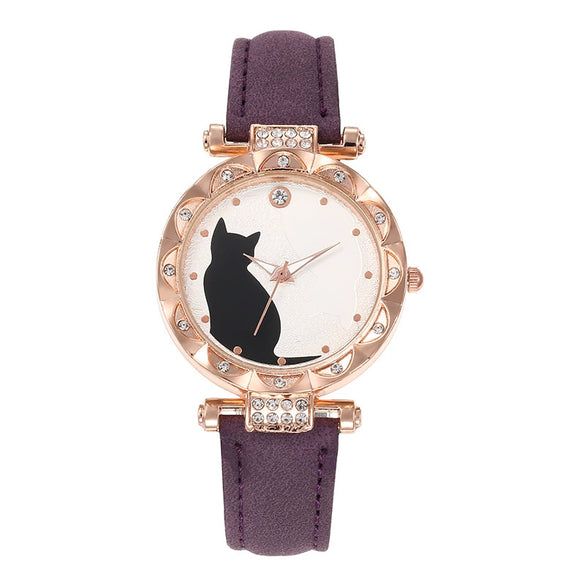 Women's Belt Watch Alloy Case Imitation Leather Strap Stainless Steel Clasp Round Dial Leisure Style