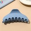 Women's Blue Frosted Plastic Hair Claw Clip Handmade Shark Hairpin Versatile Hair Accessory