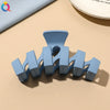 Women's Blue Frosted Plastic Hair Claw Clip Handmade Shark Hairpin Versatile Hair Accessory