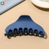 Women's Blue Frosted Plastic Hair Claw Clip Handmade Shark Hairpin Versatile Hair Accessory