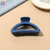 Women's Blue Frosted Plastic Hair Claw Clip Handmade Shark Hairpin Versatile Hair Accessory