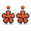 Women's Bohemian Flower Pendant Earrings With Alloy Electroplated Details And Raffia Woven Design Stainless Steel Ear Needles High End Floral Style