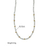 Women's Bohemian Geometric Stainless Steel And Titanium Steel Beaded Handmade Electroplated Necklace