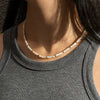 Women's Bohemian Geometric Stainless Steel And Titanium Steel Beaded Handmade Electroplated Necklace