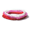 Women's Bohemian Handmade Pearl Geometric Multilayer Elastic Beaded Bracelet