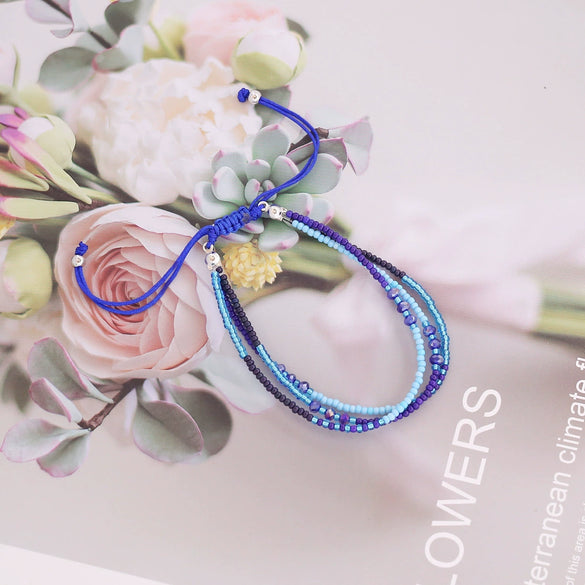 Women's Bohemian Multilayered Rice Bead Braided Fruit Pattern Bracelet
