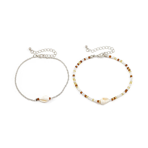 Women's Bohemian Plastic And Resin Anklet With Ocean Wind Shell Starfish Turtle And Animal Patterns